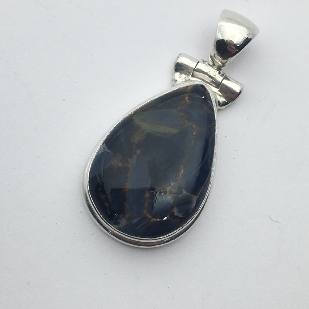Pietersite in sterling silver pendant